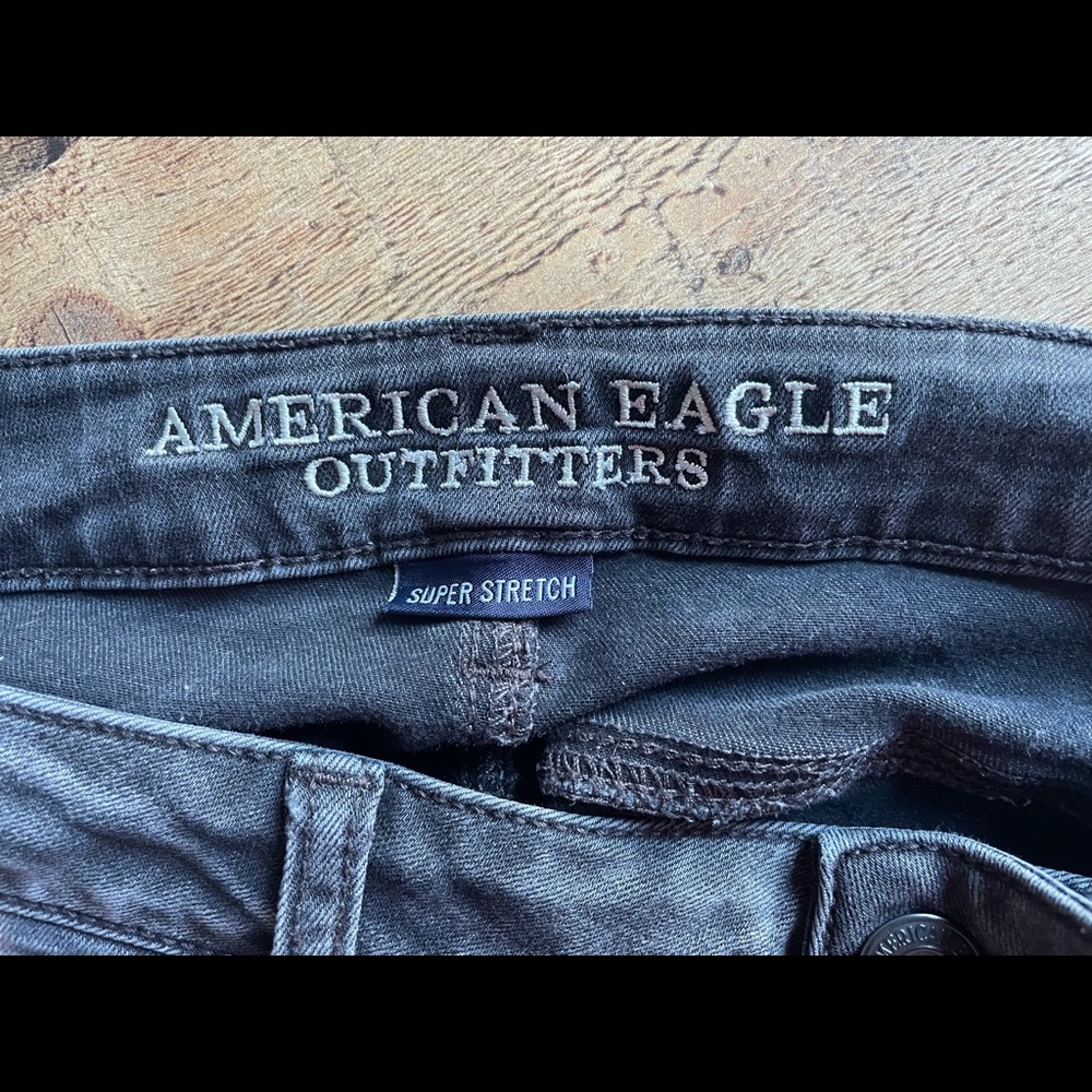 American Eagle Faded Black Superlow Jeggings - Picture 8 of 9